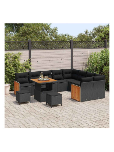 Sonata H Градински Софа Комплект 12 pcs Черно 80 x 80 x 71 cm