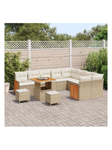 Sonata H Градински Софа Комплект 12 pcs бежово и кремаво 80 x 80 x 71 cm
