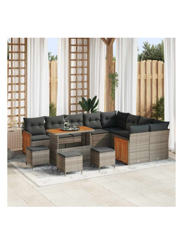 Sonata H Градински Софа Комплект 13 pcs Сив 110 x 55 x 71 см