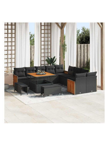 Sonata H Градински Софа Комплект 13 pcs Черно 100 x 100 x 71 cm