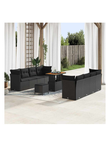 Sonata H Градински Софа Комплект 11 pcs Черно 90 x 55 x 71 cm