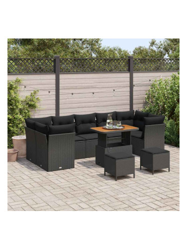 Sonata H Градински Софа Комплект 10 pcs Черно 90 x 55 x 71 cm
