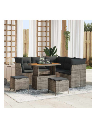 Sonata H Градински Софа Комплект с възглавница 8 pcs Сив 90 x 55 x 71 cm