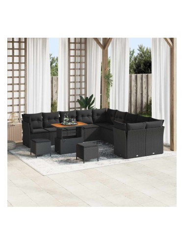 Sonata H Градински Софа Комплект 13 pcs Черно 90 x 55 x 71 cm