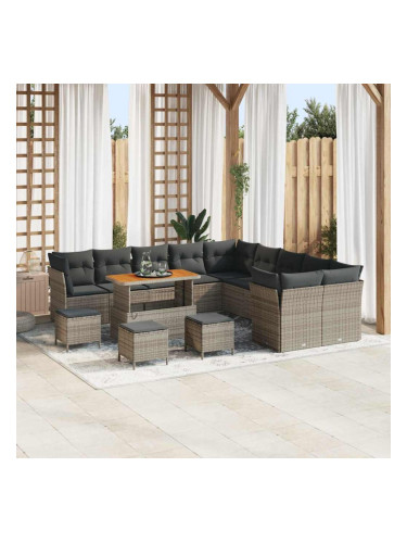 Sonata H Градински Софа Комплект 14 pcs Сив 110 x 55 x 71 см