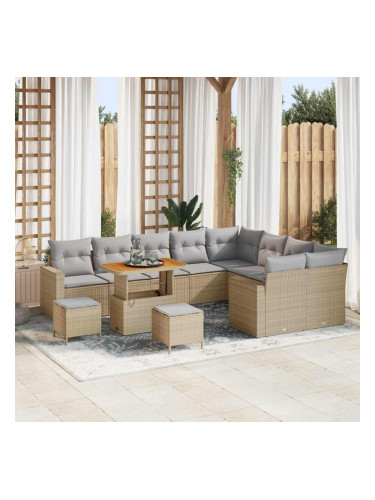 Sonata H Градински Софа Комплект 12 pcs бежово и светлосиво