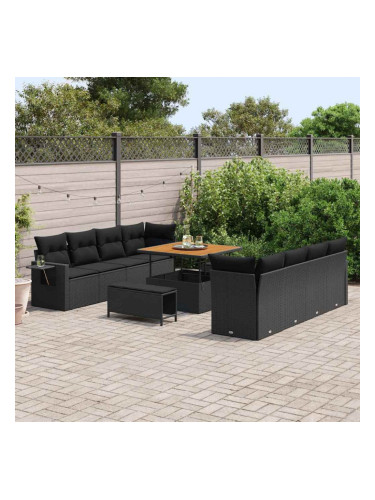 Sonata H Градински Софа Комплект 11 pcs Черно 100 x 100 x 71 cm