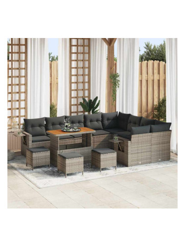 Sonata H Градински Софа Комплект 13 pcs Сив 110 x 55 x 71 см