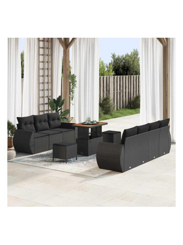 Sonata H Градински Софа Комплект 10 pcs Черно 90 x 55 x 71 cm