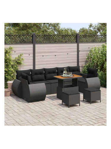 Sonata H Градински Софа Комплект 10 pcs Черно 90 x 55 x 71 cm