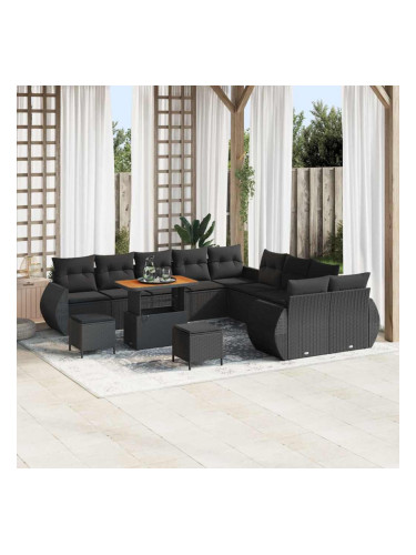 Sonata H Градински Софа Комплект 13 pcs Черно 90 x 55 x 71 cm
