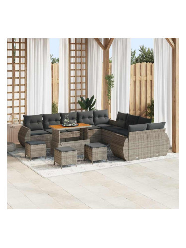 Sonata H Градински Софа Комплект 14 pcs Сив 110 x 55 x 71 см