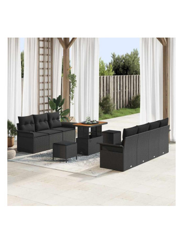 Sonata H Градински Софа Комплект 10 pcs Черно 90 x 55 x 71 cm