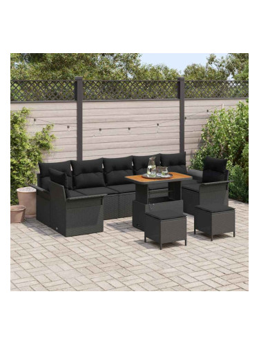 Sonata H Градински Софа Комплект 10 pcs Черно 90 x 55 x 71 cm