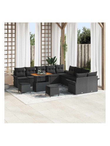 Sonata H Градински Софа Комплект 13 pcs Черно 90 x 55 x 71 cm