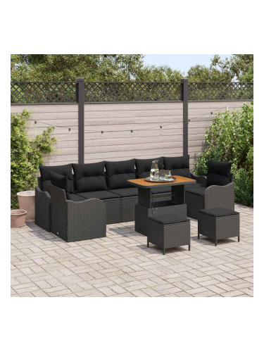 Sonata H Градински Софа Комплект 10 pcs Черно 90 x 55 x 71 cm