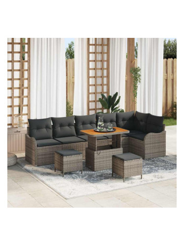 Sonata H Градински Софа Комплект с възглавница 9 pcs Сив 90 x 55 x 71 cm