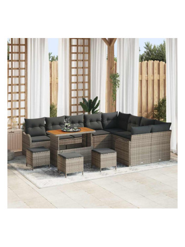 Sonata H Градински Софа Комплект 13 pcs Сив 110 x 55 x 71 см