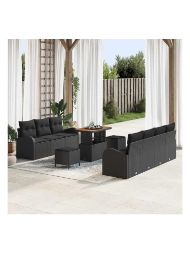 Sonata H Градински Софа Комплект 10 pcs Черно 90 x 55 x 71 cm