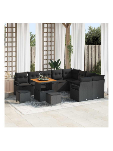Sonata H Градински Софа Комплект 12 pcs Черно 80 x 80 x 71 cm