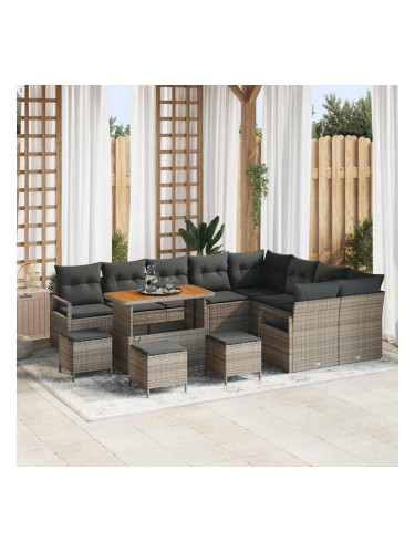 Sonata H Градински Софа Комплект 13 pcs Сив 110 x 55 x 71 см