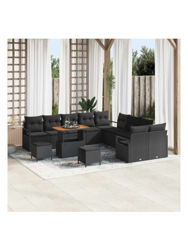 Sonata H Градински Софа Комплект 13 pcs Черно 90 x 55 x 71 cm