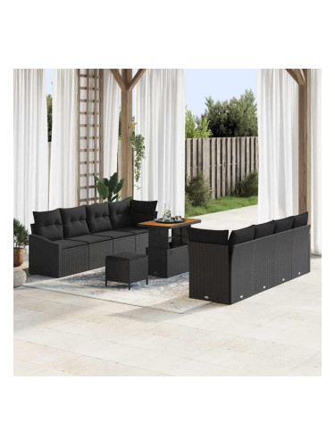 Sonata H Градински Софа Комплект 11 pcs Черно 90 x 55 x 71 cm