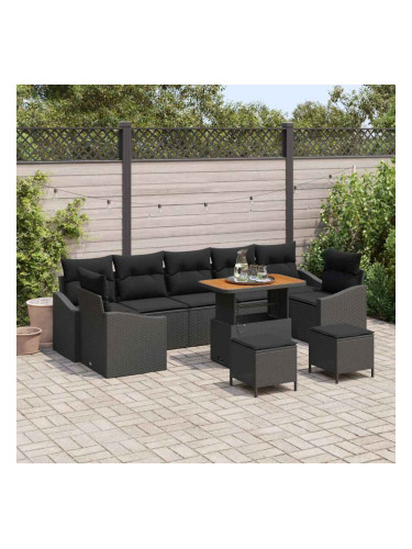 Sonata H Градински Софа Комплект 10 pcs Черно 90 x 55 x 71 cm