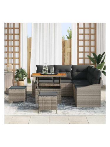 Sonata H Градински Софа Комплект с възглавница 8 pcs Сив 90 x 55 x 71 cm