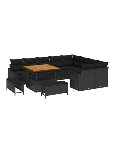 Sonata H Градински Софа Комплект 12 pcs Черно 100 x 100 x 71 cm