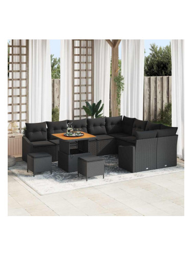 Sonata H Градински Софа Комплект 12 pcs Черно 80 x 80 x 71 cm