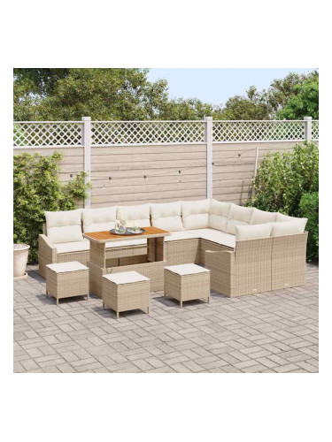Sonata H Градински Софа Комплект 13 pcs Бежов и кремав 110 x 55 x 71 см