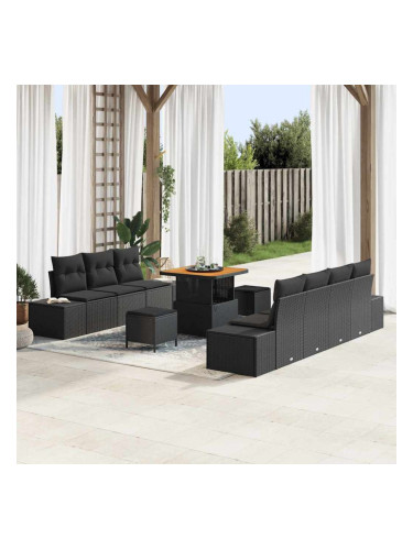 Sonata H Градински Софа Комплект 10 pcs Черно 80 x 80 x 71 cm