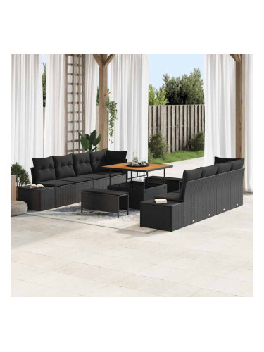 Sonata H Градински Софа Комплект 11 pcs Черно 100 x 100 x 71 cm