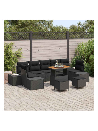 Sonata H Градински Софа Комплект 10 pcs Черно 90 x 55 x 71 cm