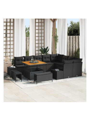 Sonata H Градински Софа Комплект 12 pcs Черно 100 x 100 x 71 cm