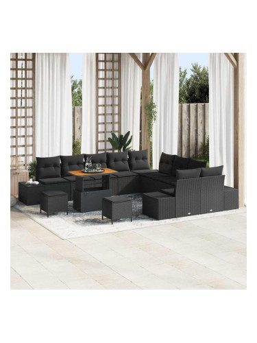 Sonata H Градински Софа Комплект 13 pcs Черно 90 x 55 x 71 cm