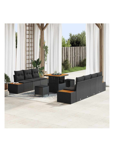 Sonata H Градински Софа Комплект 10 pcs Черно 80 x 80 x 71 cm
