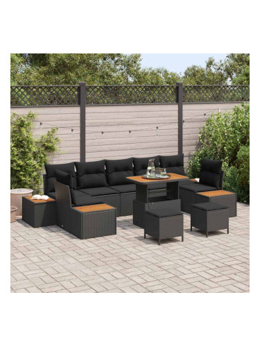 Sonata H Градински Софа Комплект 10 pcs Черно 90 x 55 x 71 cm