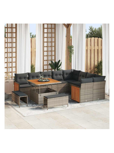 Sonata H Градински Софа Комплект 12 pcs Сиво Тъмносиво 100 x 100 x 71 cm