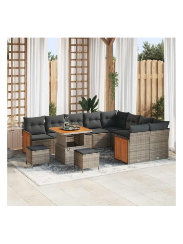 Sonata H Градински Софа Комплект 12 pcs Сиво Тъмносиво 80 x 80 x 71 cm