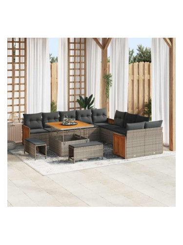Sonata H Градински Софа Комплект 13 pcs Сиво Тъмносиво 100 x 100 x 71 cm