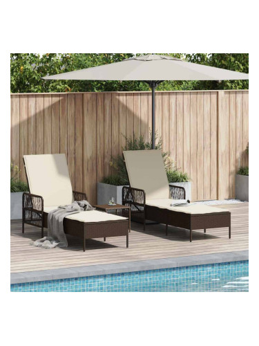Sonata H Шезлонг с възглавница 2 pcs Кафяво 35 x 35 x 32см полиратан