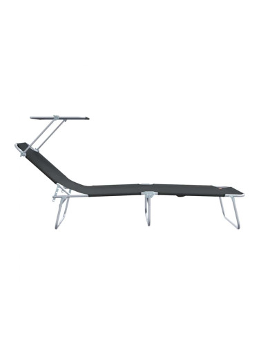 Sonata H Шезлонг 2-човек 2 pcs Черно 58 x 188 x 77см текстил