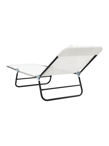 Sonata H Сгъваем шезлонг 1-човек Крем 182 x 55 x 85.5 см Textilene