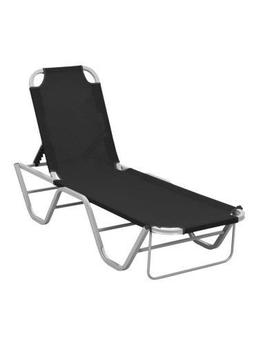 Sonata H Шезлонг, алуминий и textilene, черен