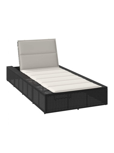 Sonata H Шезлонг с плаваща възглавница Black Poly Rattan