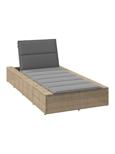 Sonata H Шезлонг с плаваща възглавница Beige Poly Rattan