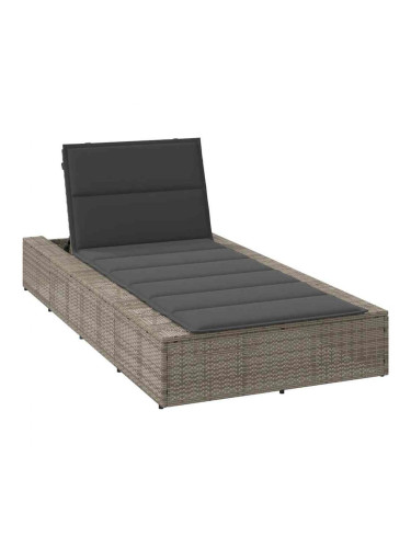 Sonata H Шезлонг с плаваща възглавница Grey Poly Rattan