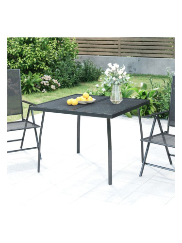 Sonata H Градинска маса антрацит 100x100x72 cм стомана мрежа